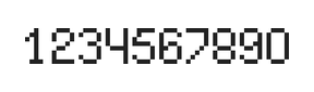5×8数字点阵字体 ddN58AB0828