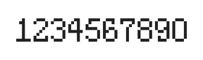 5×8数字点阵字体 ddN58AB0834