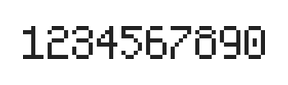 5×8数字点阵字体 ddN58AB0835