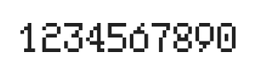 5×8数字点阵字体 ddN58AB0841