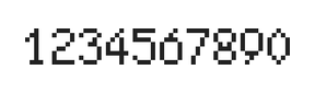 5×8数字点阵字体 ddN58AB0844