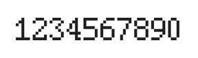 5×8数字点阵字体 ddN58AB0845