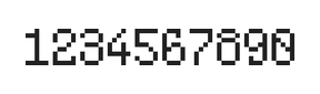 5×8数字点阵字体 ddN58AB0850