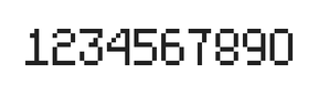 5×8数字点阵字体 ddN58AB0856