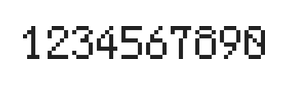 5×8数字点阵字体 ddN58AB0859