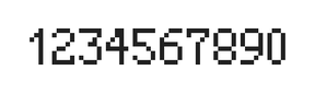 5×8数字点阵字体 ddN58AB0862