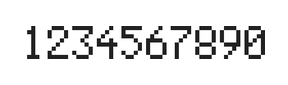 5×8数字点阵字体 ddN58AB0864