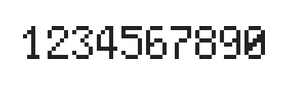 5×8数字点阵字体 ddN58AB0866