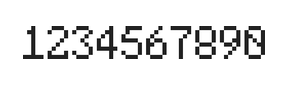 5×8数字点阵字体 ddN58AB0867
