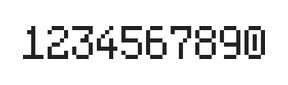 5×8数字点阵字体 ddN58AB0869