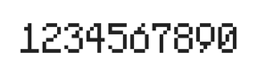 5×8数字点阵字体 ddN58AB0874