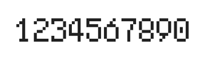 5×8数字点阵字体 ddN58AB0875
