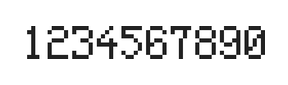 5×8数字点阵字体 ddN58AB0876