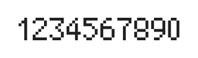 5×8数字点阵字体 ddN58AB0881