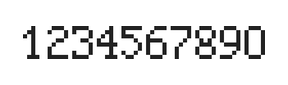 5×8数字点阵字体 ddN58AB0882