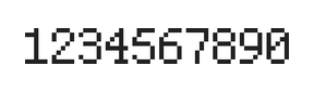 5×8数字点阵字体 ddN58AB0893