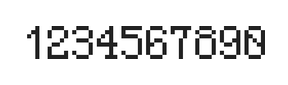 5×8数字点阵字体 ddN58AB0896