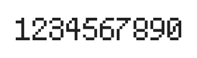 5×8数字点阵字体 ddN58AB0899