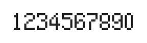 5×8数字点阵字体 ddN58AB0905