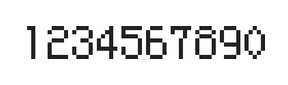 5×8数字点阵字体 ddN58AB0909
