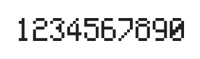 5×8数字点阵字体 ddN58AB0910