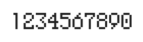5×8数字点阵字体 ddN58AB0920