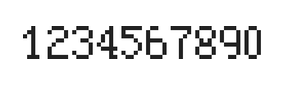 5×8数字点阵字体 ddN58AB0931