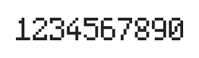 5×8数字点阵字体 ddN58AB0934
