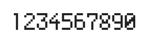 5×8数字点阵字体 ddN58AB0936