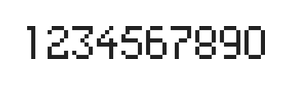 5×8数字点阵字体 ddN58AB0944