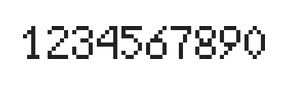 5×8数字点阵字体 ddN58AB0947
