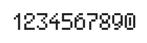 5×8数字点阵字体 ddN58AB0951