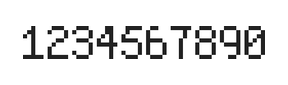 5×8数字点阵字体 ddN58AB0953