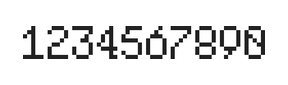 5×8数字点阵字体 ddN58AB0954