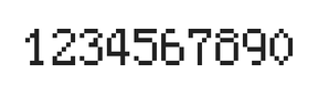 5×8数字点阵字体 ddN58AB0959