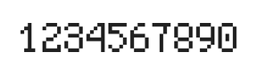 5×8数字点阵字体 ddN58AB0960