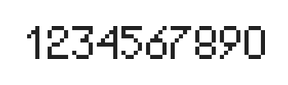 5×8数字点阵字体 ddN58AB0974