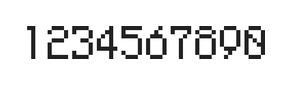 5×8数字点阵字体 ddN58AB0982