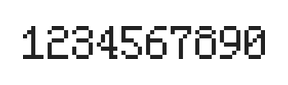 5×8数字点阵字体 ddN58AB0985