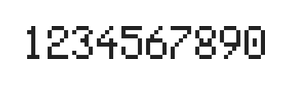 5×8数字点阵字体 ddN58AB0989