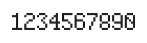 5×8数字点阵字体 ddN58AB0994