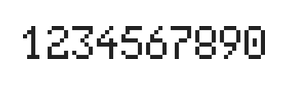5×8数字点阵字体 ddN58AB1001