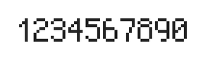 5×8数字点阵字体 ddN58AB1002