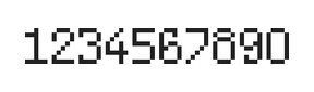 5×8数字点阵字体 ddN58AB1003