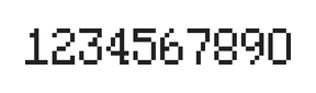 5×8数字点阵字体 ddN58AB1005