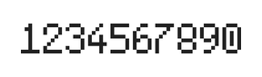 5×8数字点阵字体 ddN58AB1012