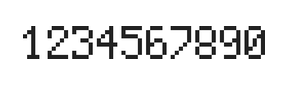 5×8数字点阵字体 ddN58AB1014
