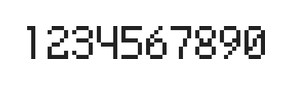 5×8数字点阵字体 ddN58AB1016