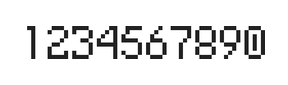 5×8数字点阵字体 ddN58AB1018