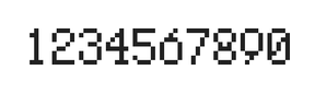 5×8数字点阵字体 ddN58AB1021